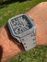Moissanite watch styled shot